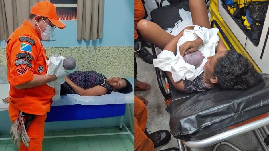 Bebê nasce dentro de viatura do Corpo de Bombeiros durante trajeto para maternidade em Ladário